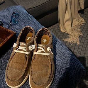 Ariat Womens Tan Corduroy Loafers